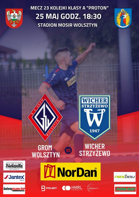 Mecz pi�karski Grom Wolsztyn